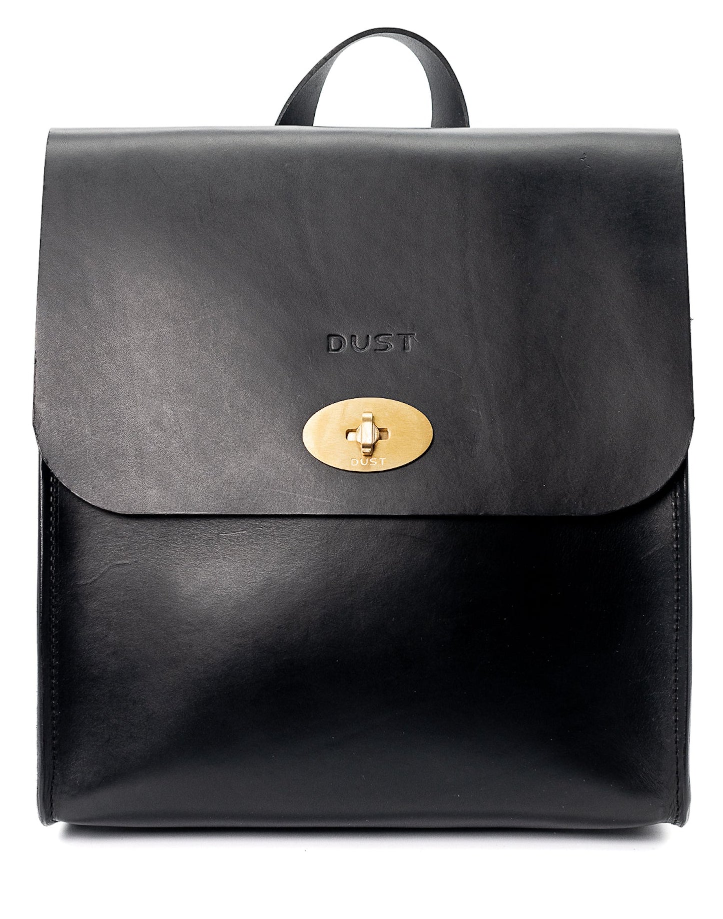 Leather Backpack in Cuoio Black Artist Collection