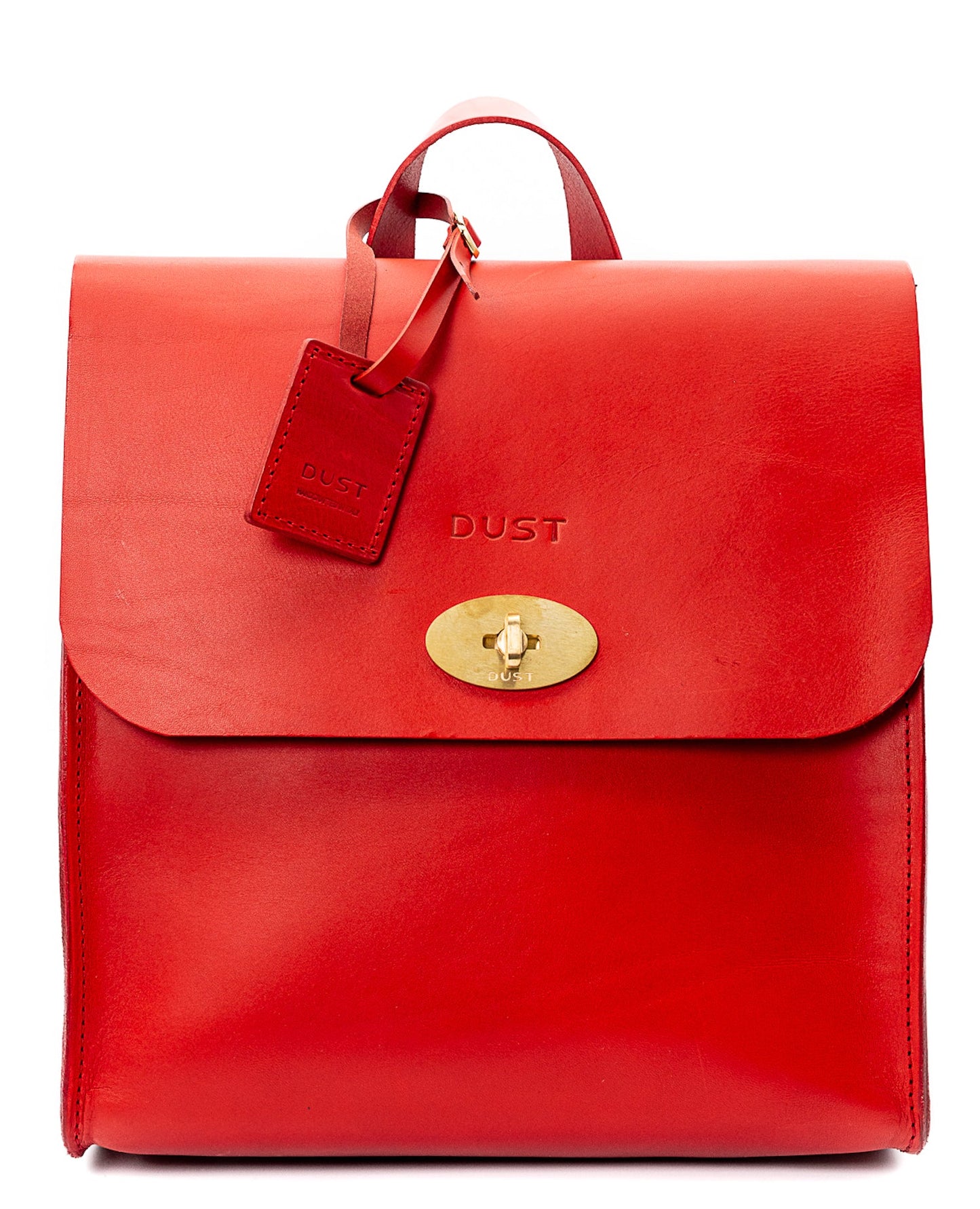 Leather Backpack in Cuoio Red Artist Collection