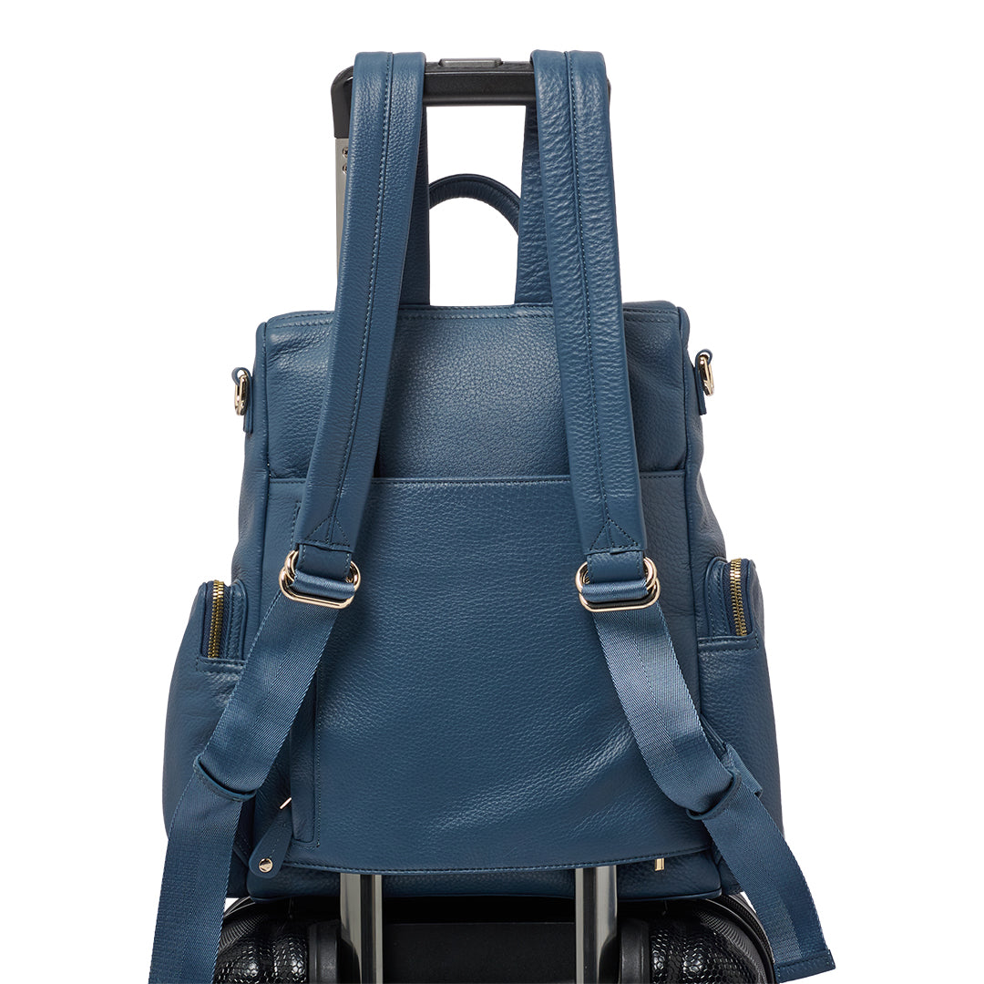 Amber Denim Blue Leather Backpack - Ex Display