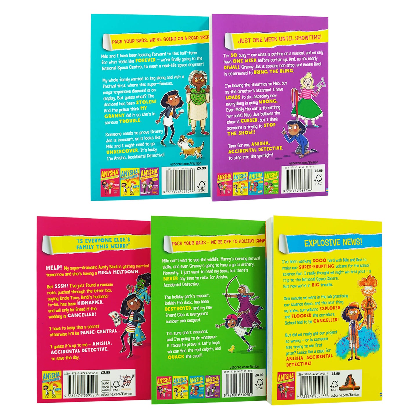 Anisha Accidental Detective 5 Books Collection Set (Anisha Accidental Detective, Schools Cancelled!, Granny Trouble!, Show Stoppers &amp; MORE!)