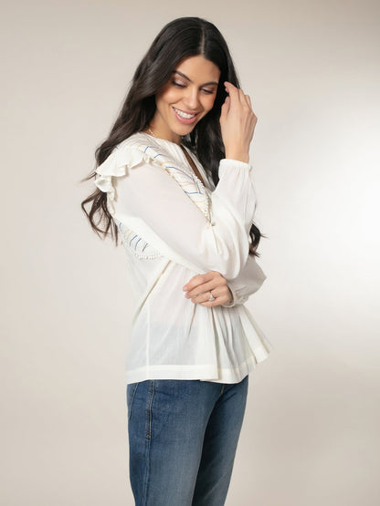 Arlington Blouse - Cream