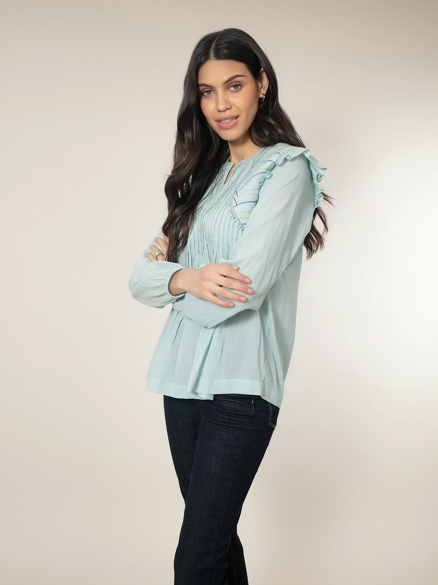 Arlington Blouse - Duck Egg