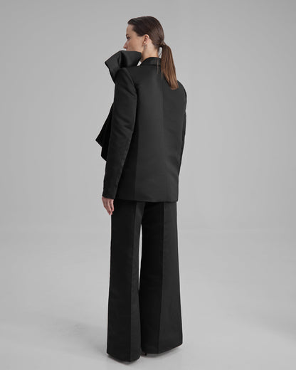 HOPE JACKET + SIDE BOW | oversized blazer in black