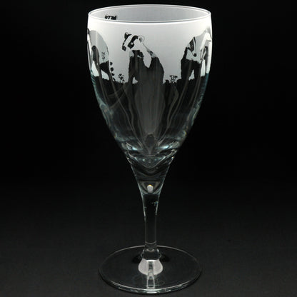 Badger Crystal Wine Glass - Hand Etched/Engraved Gift