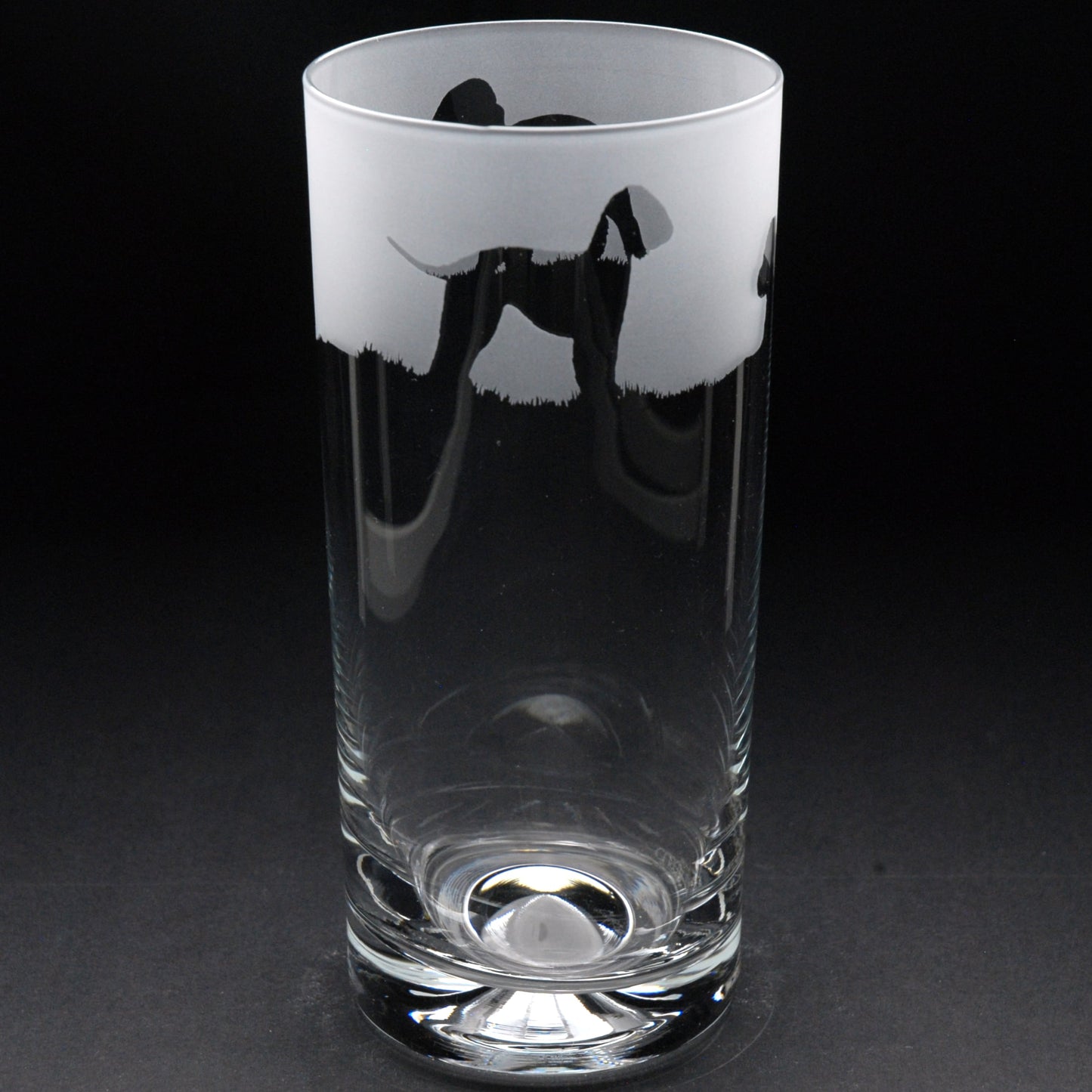 Bedlington Terrier Dog Highball Glass - Hand Etched/Engraved Gift