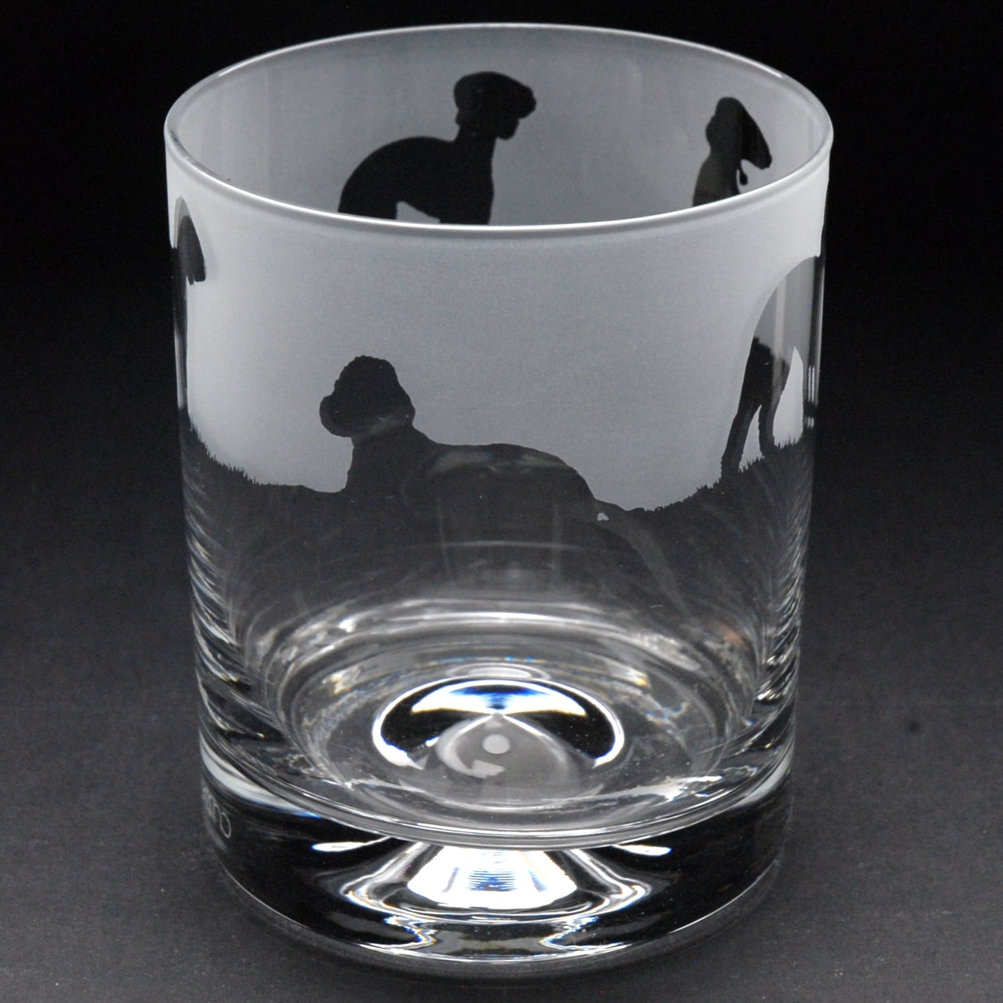 Bedlington Terrier Dog Whiskey Tumbler Glass - Hand Etched/Engraved Gift