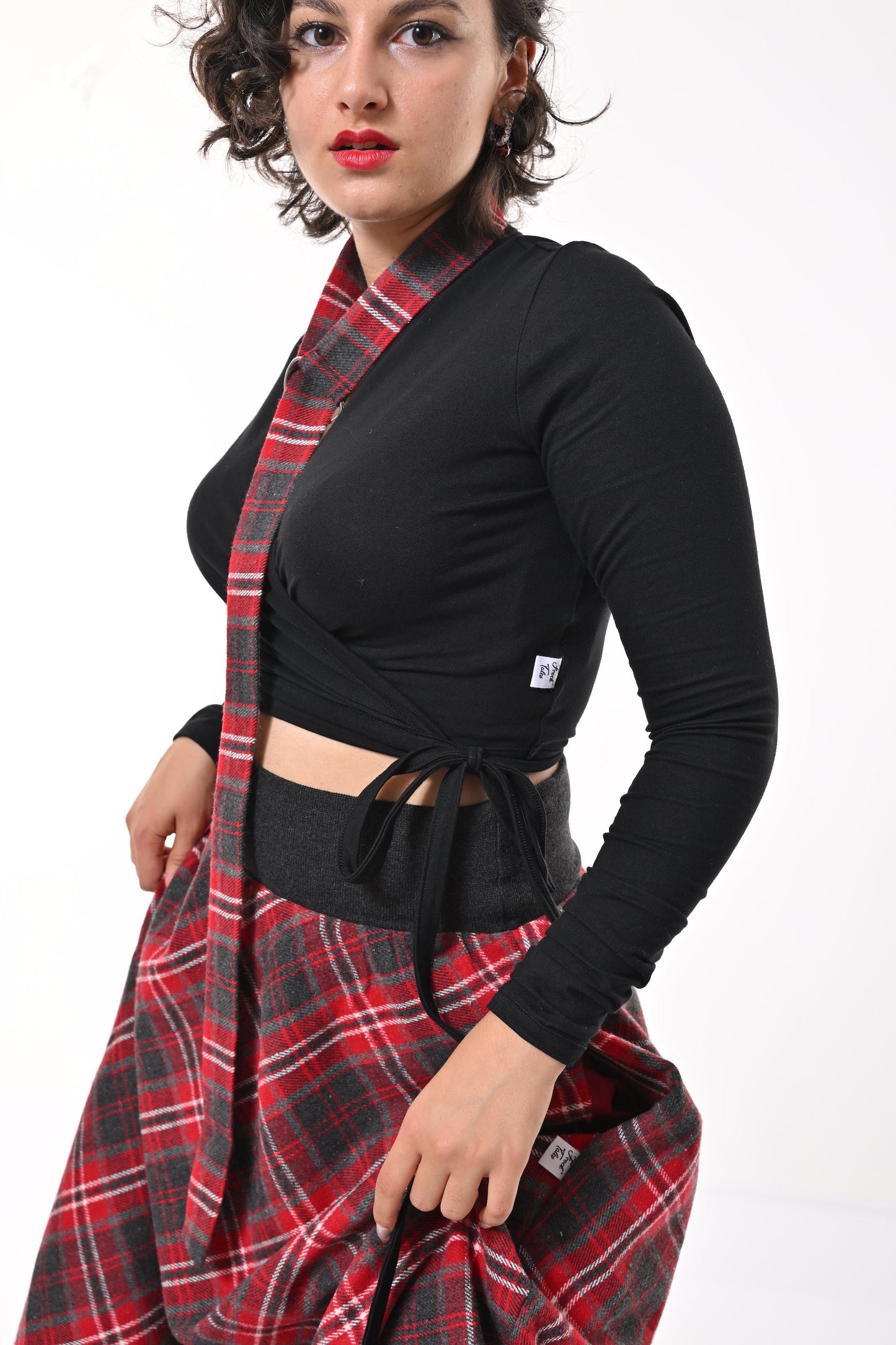 Bonnie Midi Skirt In Red Tartan