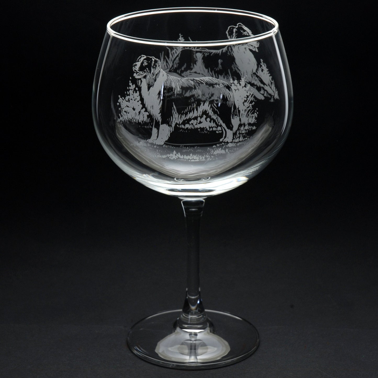 Border Collie Dog Gin Cocktail Glass - Hand Etched/Engraved Gift