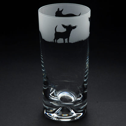 Chihuahua Dog Highball Glass - Hand Etched/Engraved Gift