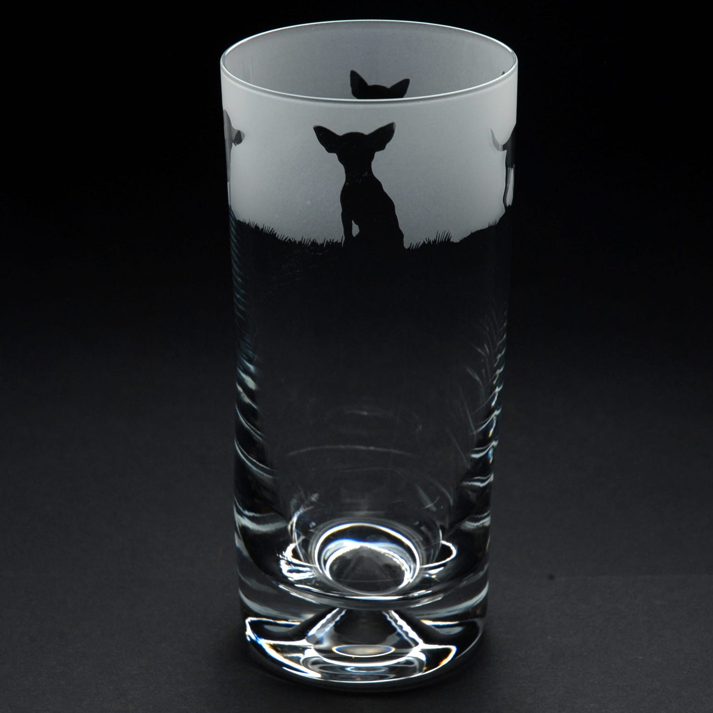 Chihuahua Dog Highball Glass - Hand Etched/Engraved Gift