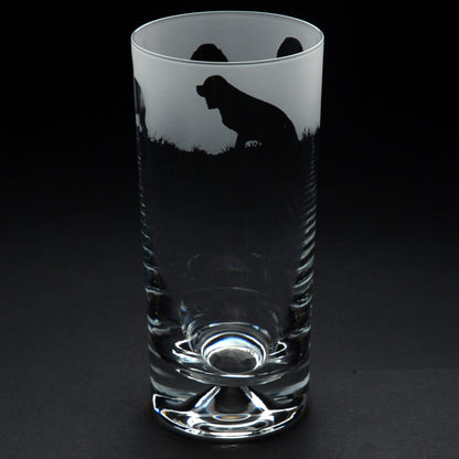 Cavalier King Charles Dog Highball Glass - Hand Etched/Engraved Gift