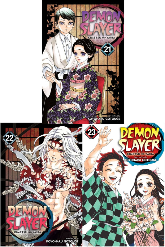 Demon Slayer Vol 21,22,23 Collection 3 Books Set By Kimetsu No Yaiba and Koyoharu Gotouge