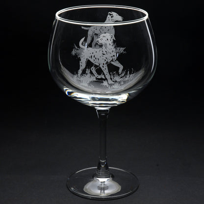 Dalmatian Dog Gin Cocktail Glass - Hand Etched/Engraved Gift