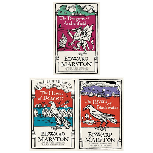 Edward Marston Domesday Series Collection 3 Books Set (The Hawks of Delamere, The Ravens of Blackwater, The Dragons of Archenfield)