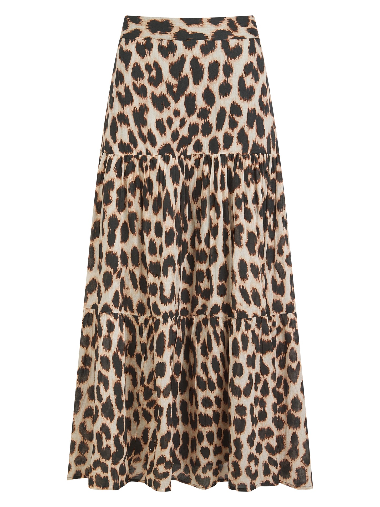 Dominica Tiered Skirt - Leopard