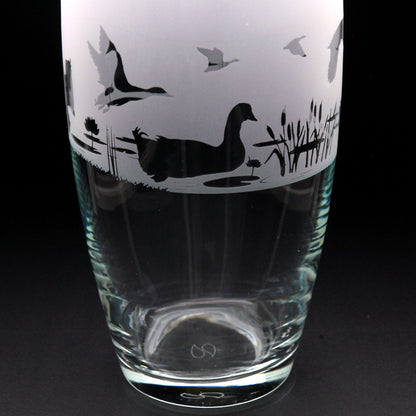 Duck Glass Botanica Vase - Hand Etched/Engraved Gift