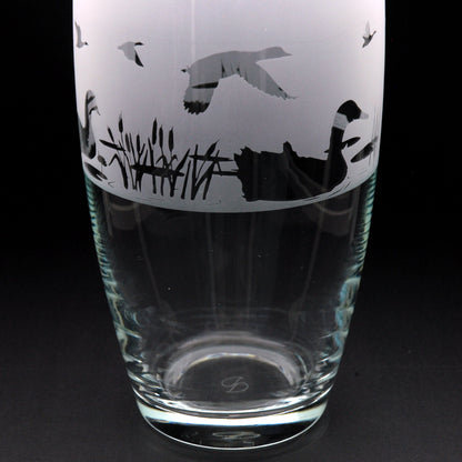 Duck Glass Botanica Vase - Hand Etched/Engraved Gift