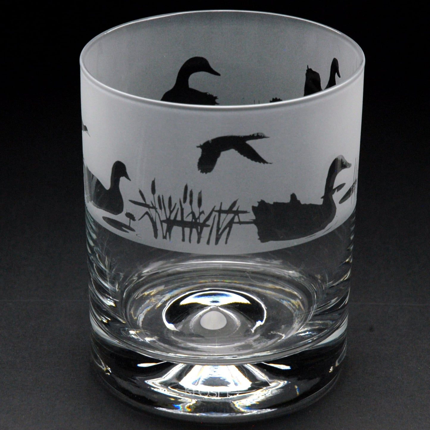 Duck Whiskey Tumbler Glass - Hand Etched/Engraved Gift