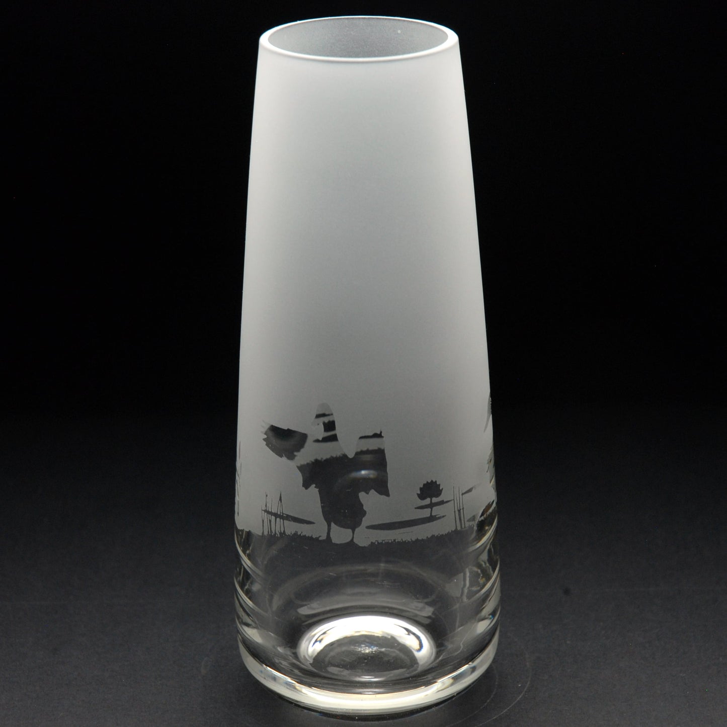 Duck Glass Bud Vase - Hand Etched/Engraved Gift