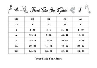 Frock Tales Size Guide