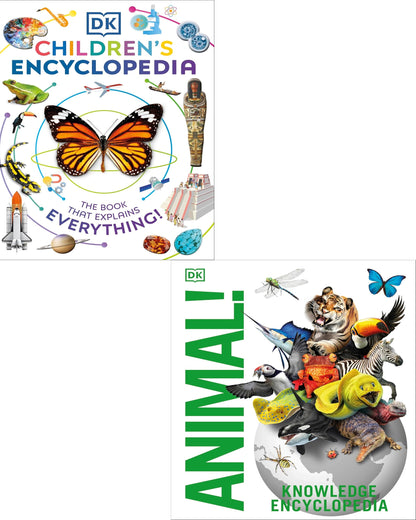 Dk Childrens Encyclopedia, Knowledge Encyclopedia Animal 2 Books Collection Set