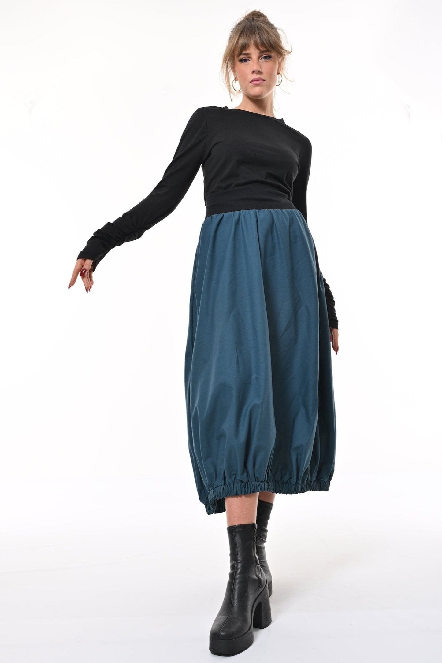 Ram Parachute Skirt In Teal