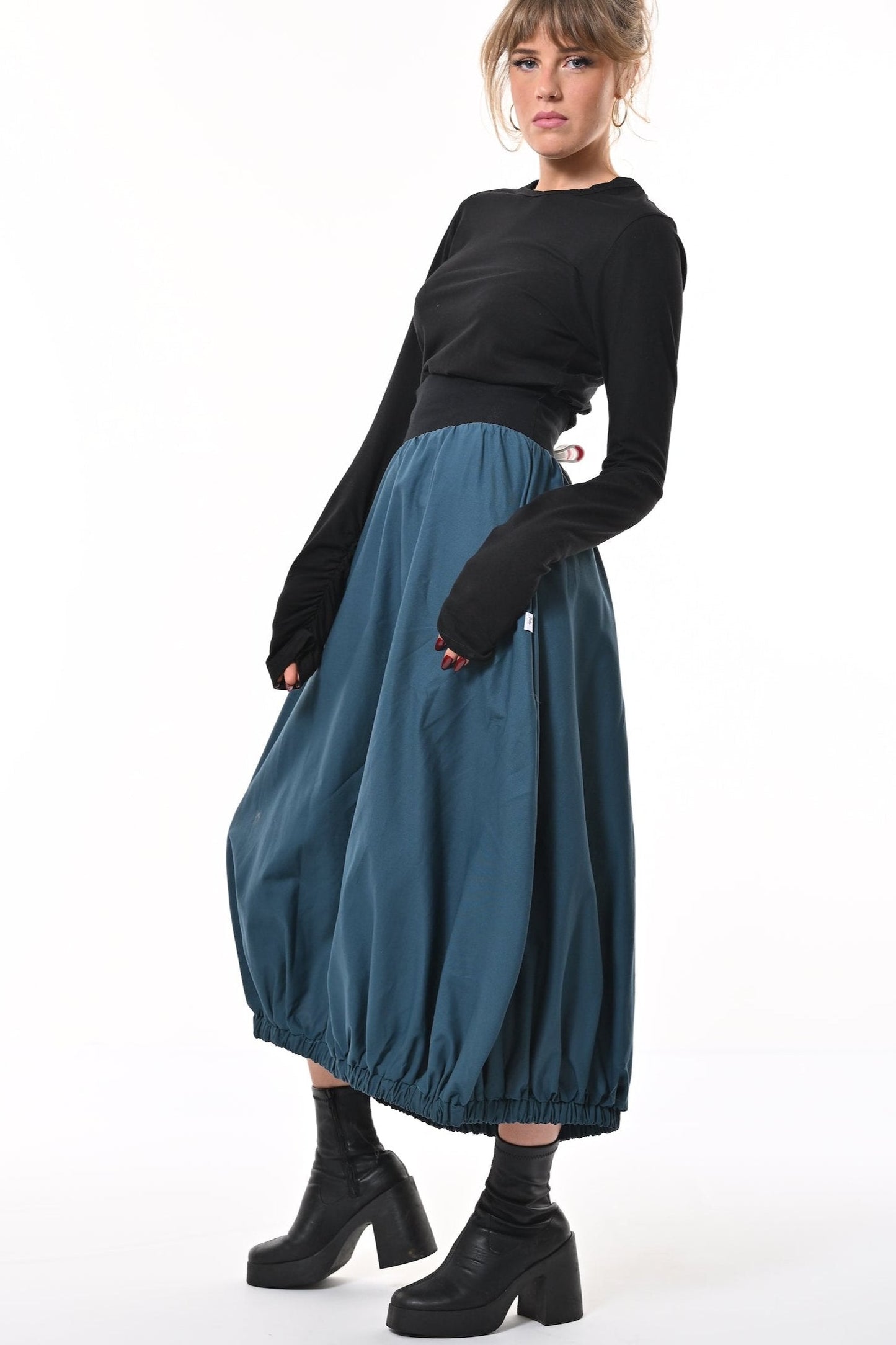 Ram Parachute Skirt In Teal