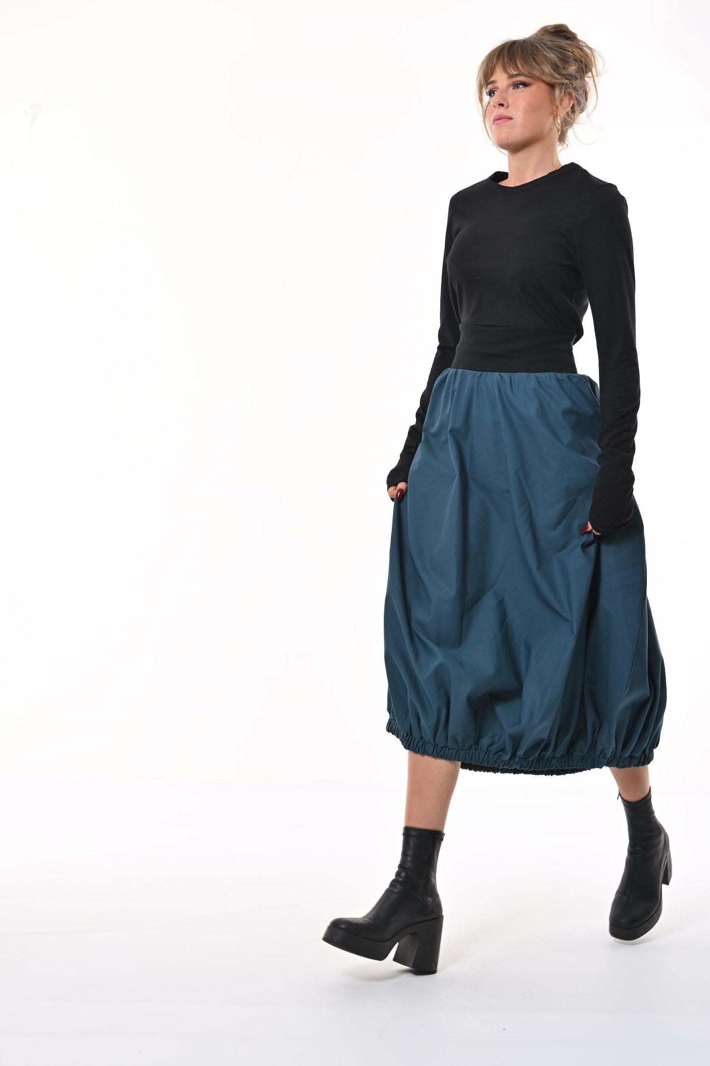 Ram Parachute Skirt In Teal