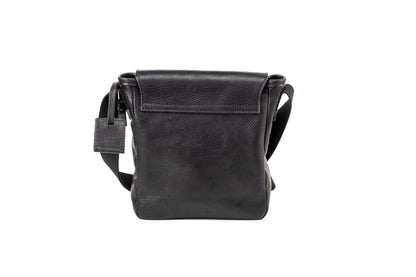 Leather Messenger Black Park Avenue Collection