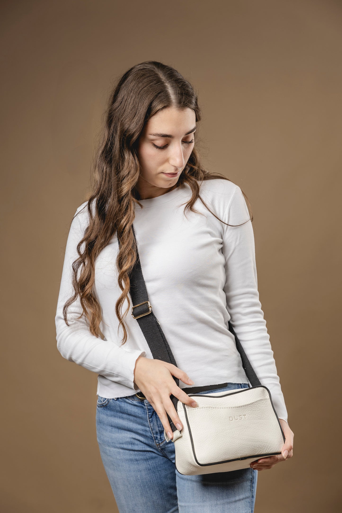 Leather Crossbody White The Sausalito Collection