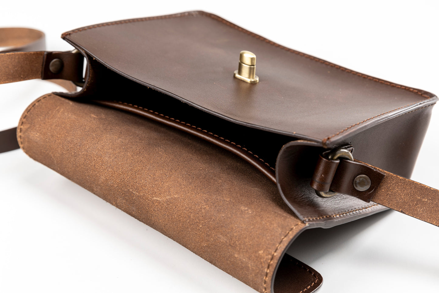 Leather Crossbody Dark Brown The Santa Fe Collection