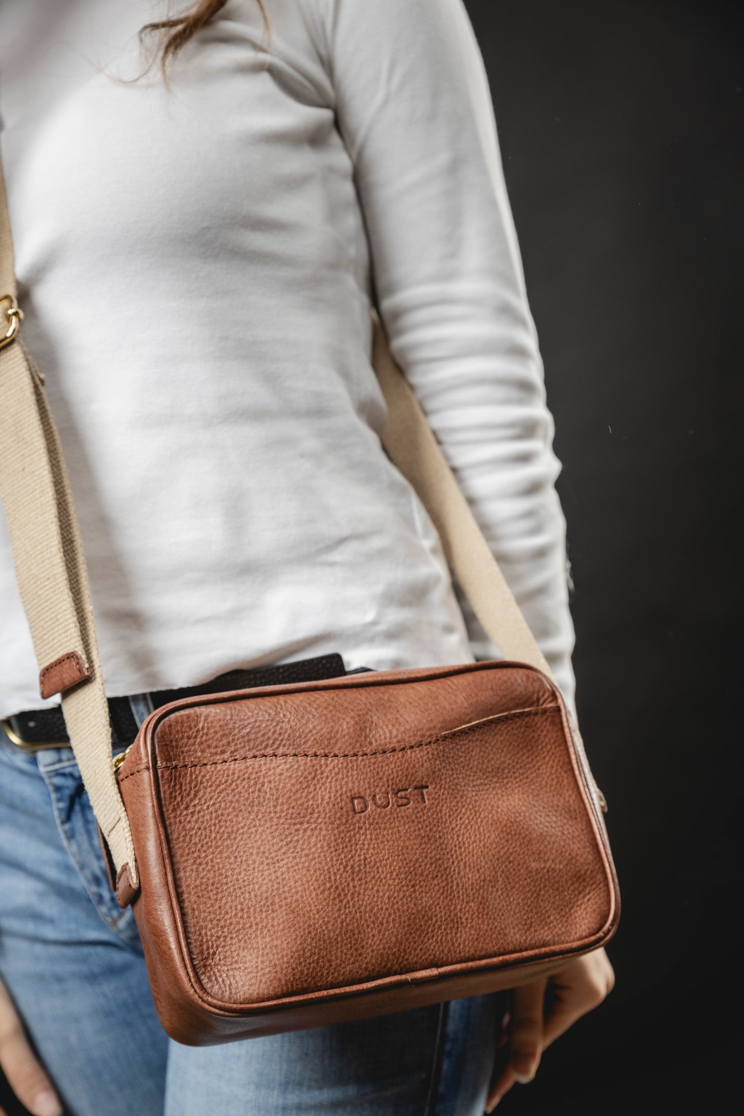 Leather Crossbody Tobacco The Sausalito Collection