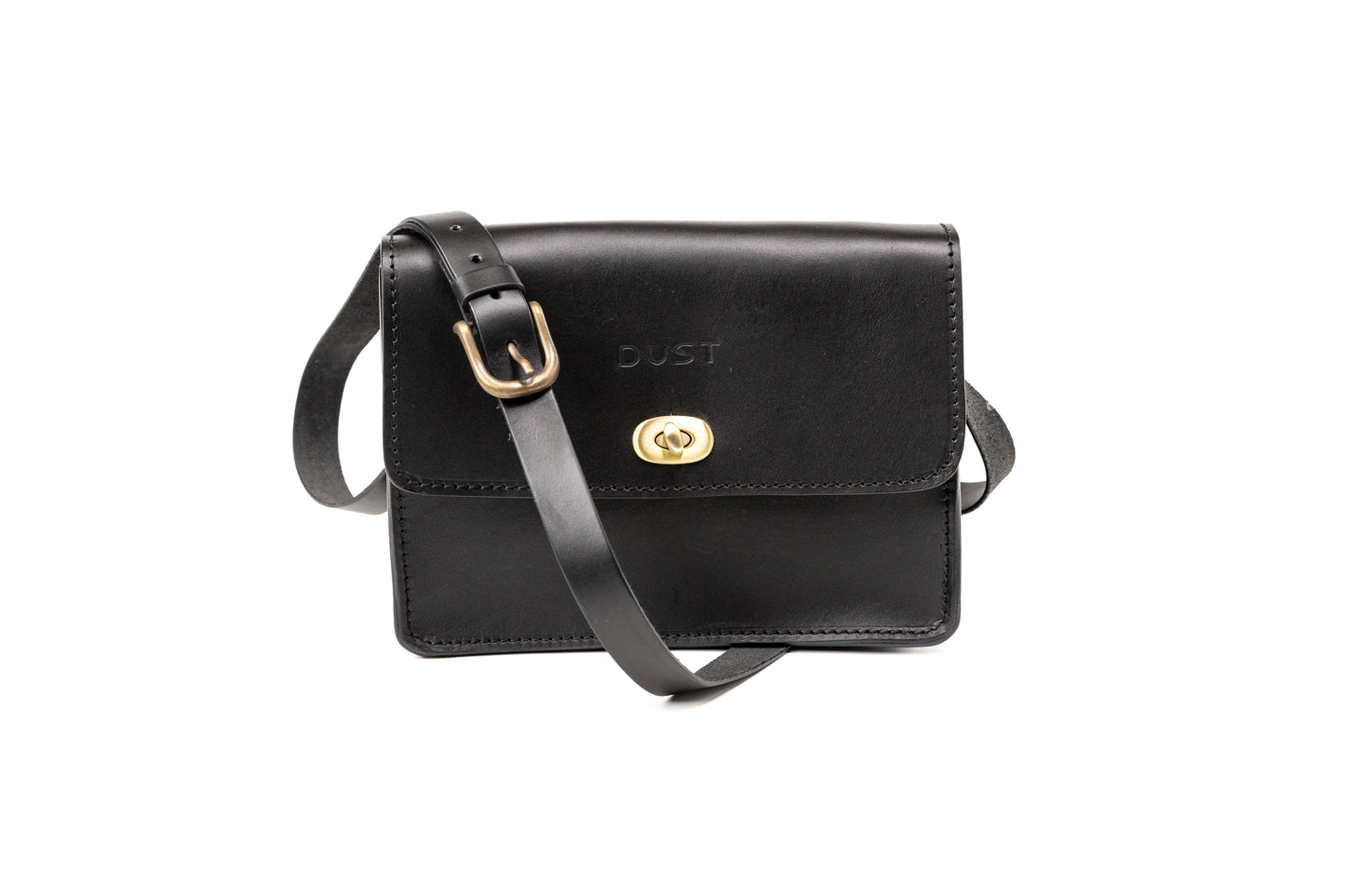 Leather Crossbody Black The Santa Fe Collection