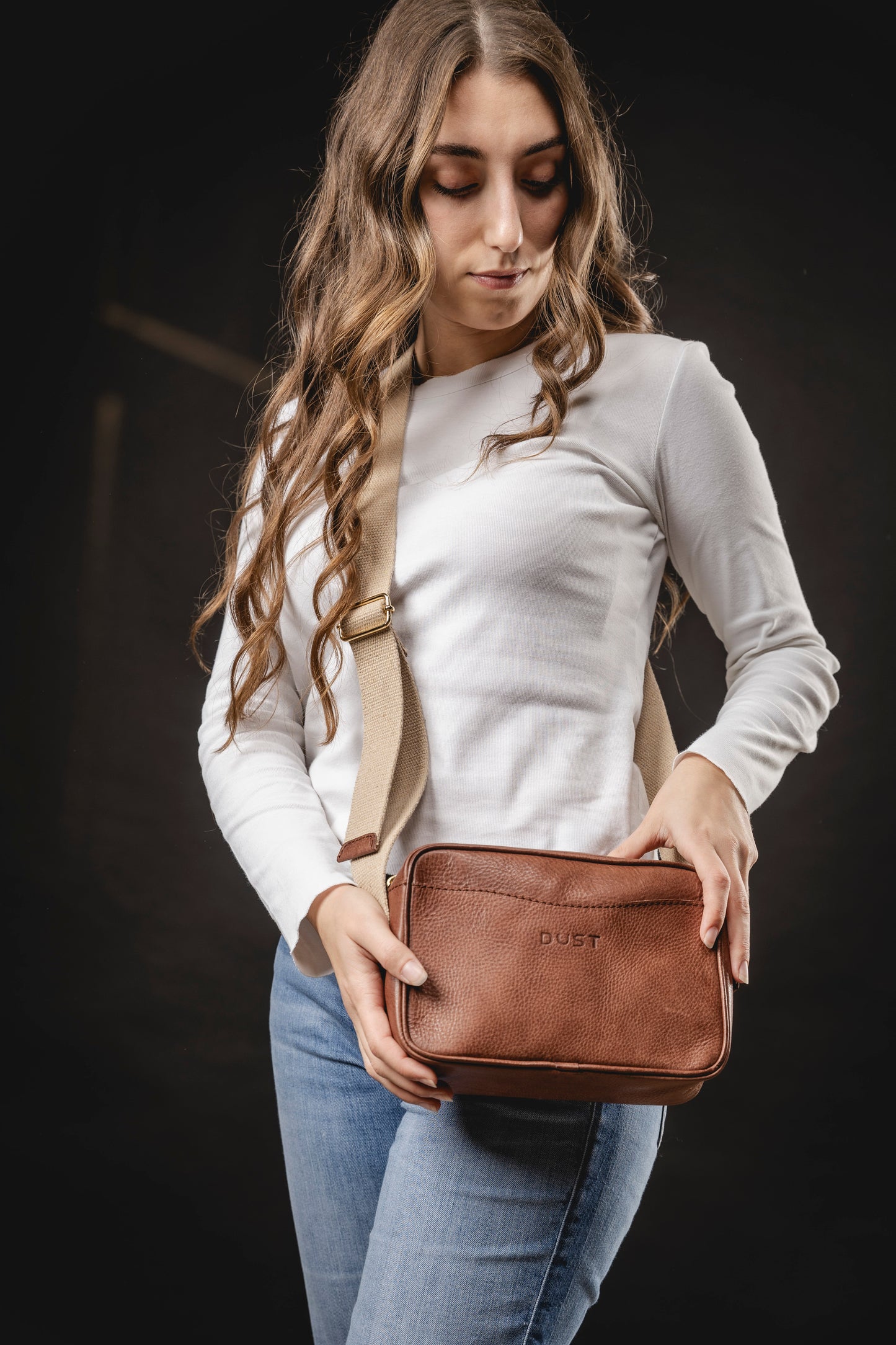 Leather Crossbody Tobacco The Sausalito Collection