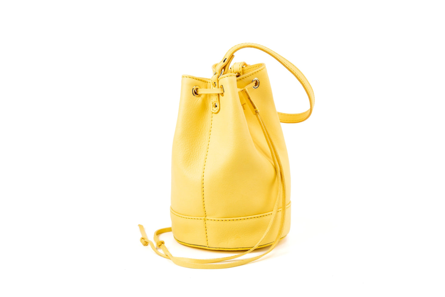 Leather Bucket Yellow Chelsea Collection