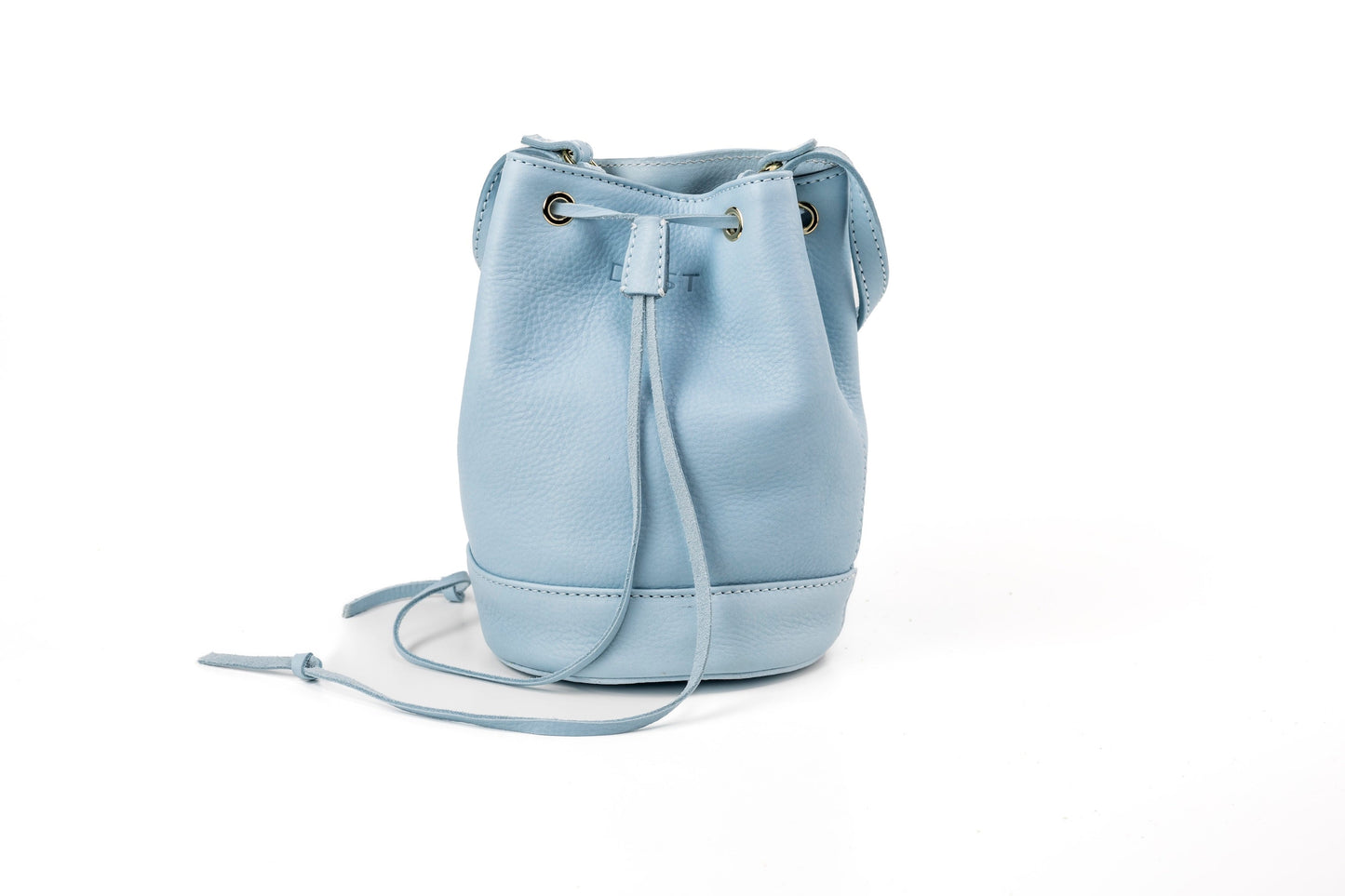 Leather Bucket Light Blue Chelsea Collection