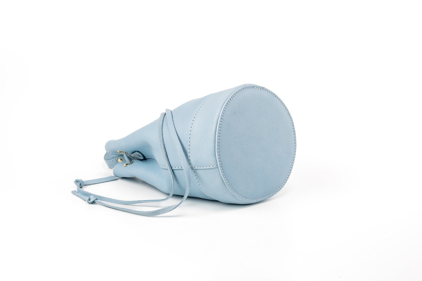 Leather Bucket Light Blue Chelsea Collection