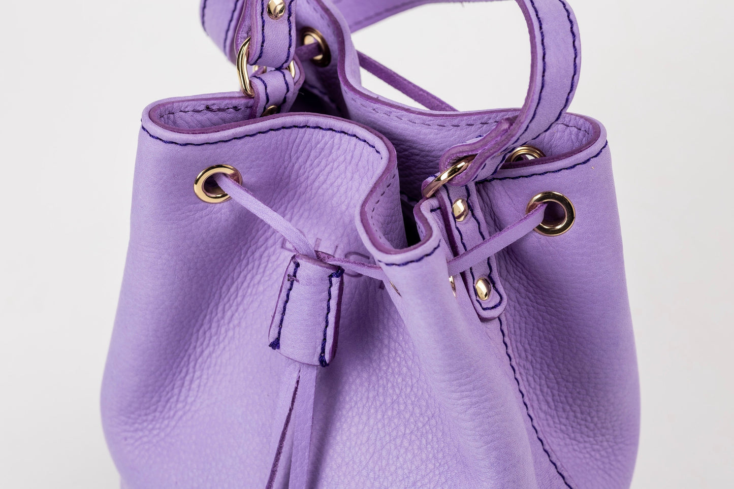 Leather Bucket Lavender Chelsea Collection