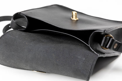 Leather Crossbody Black The Santa Fe Collection