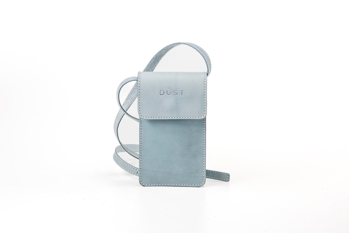 Leather Phone Holder Light Blue Silicon Valley Collection