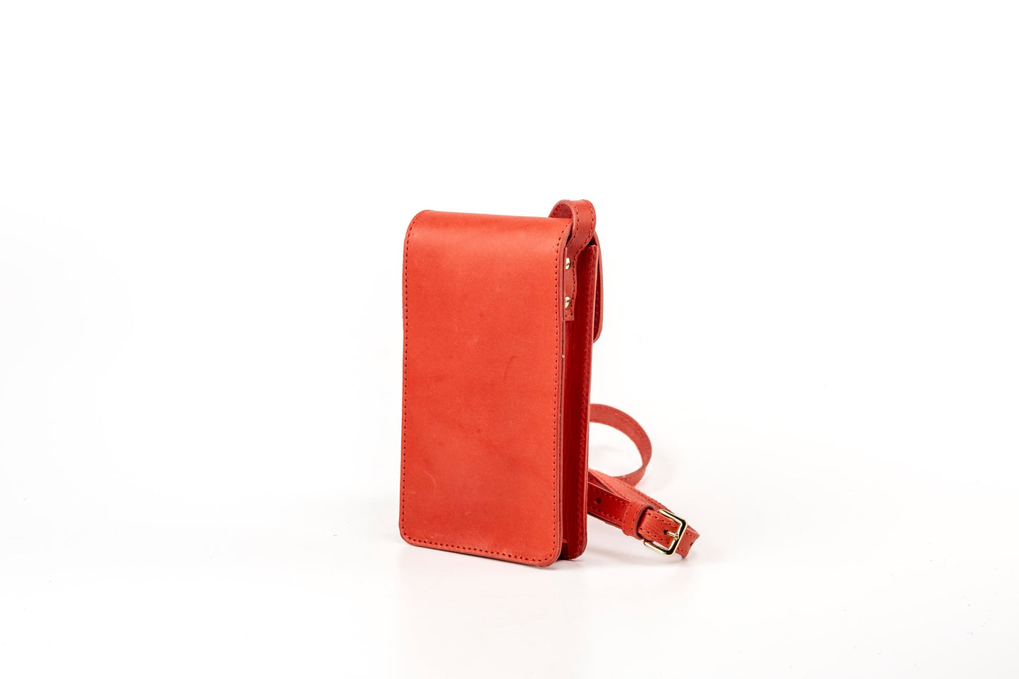 Leather Phone Holder Red Silicon Valley Collection