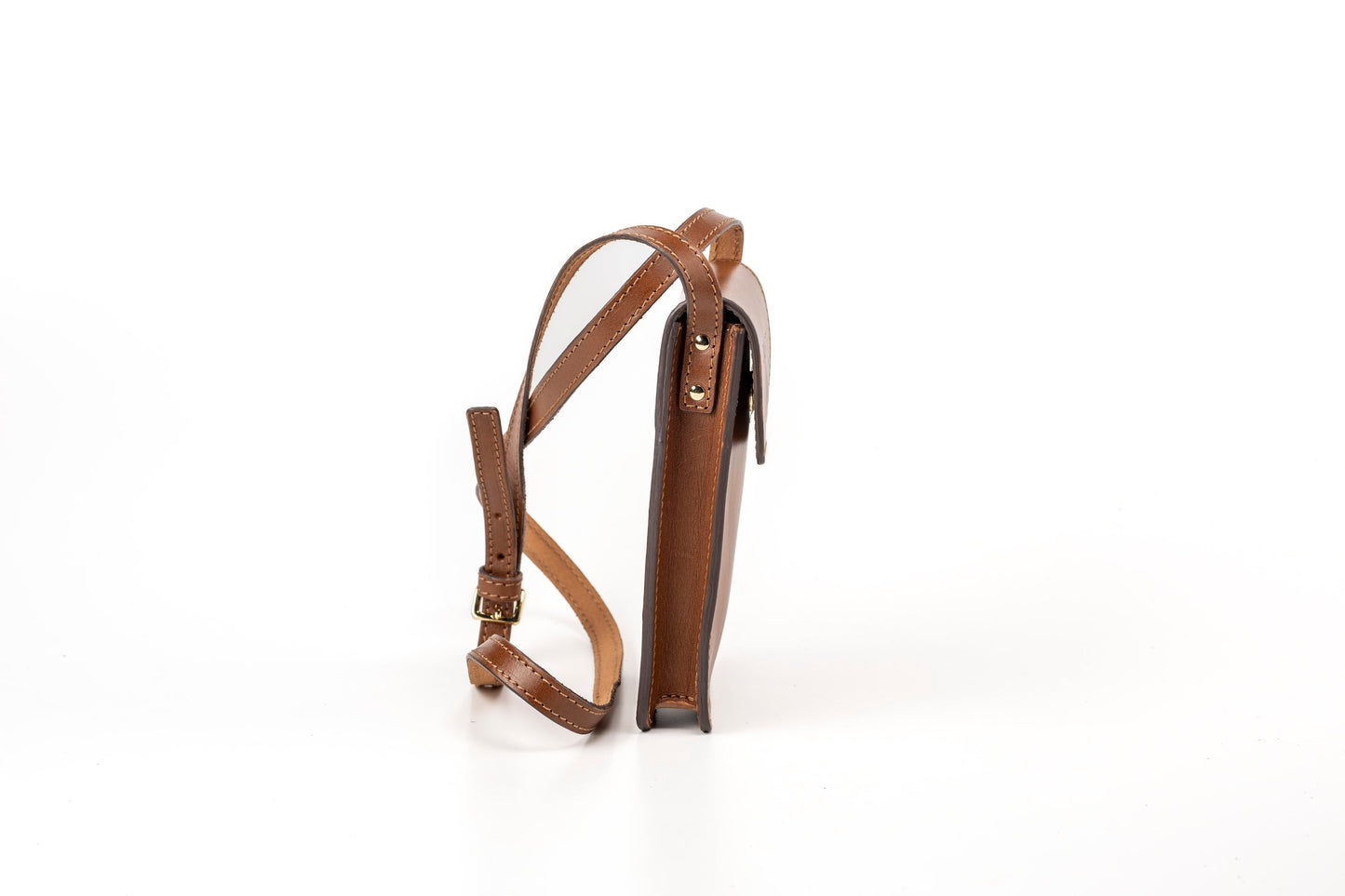 Leather Phone Holder Brown Silicon Valley Collection