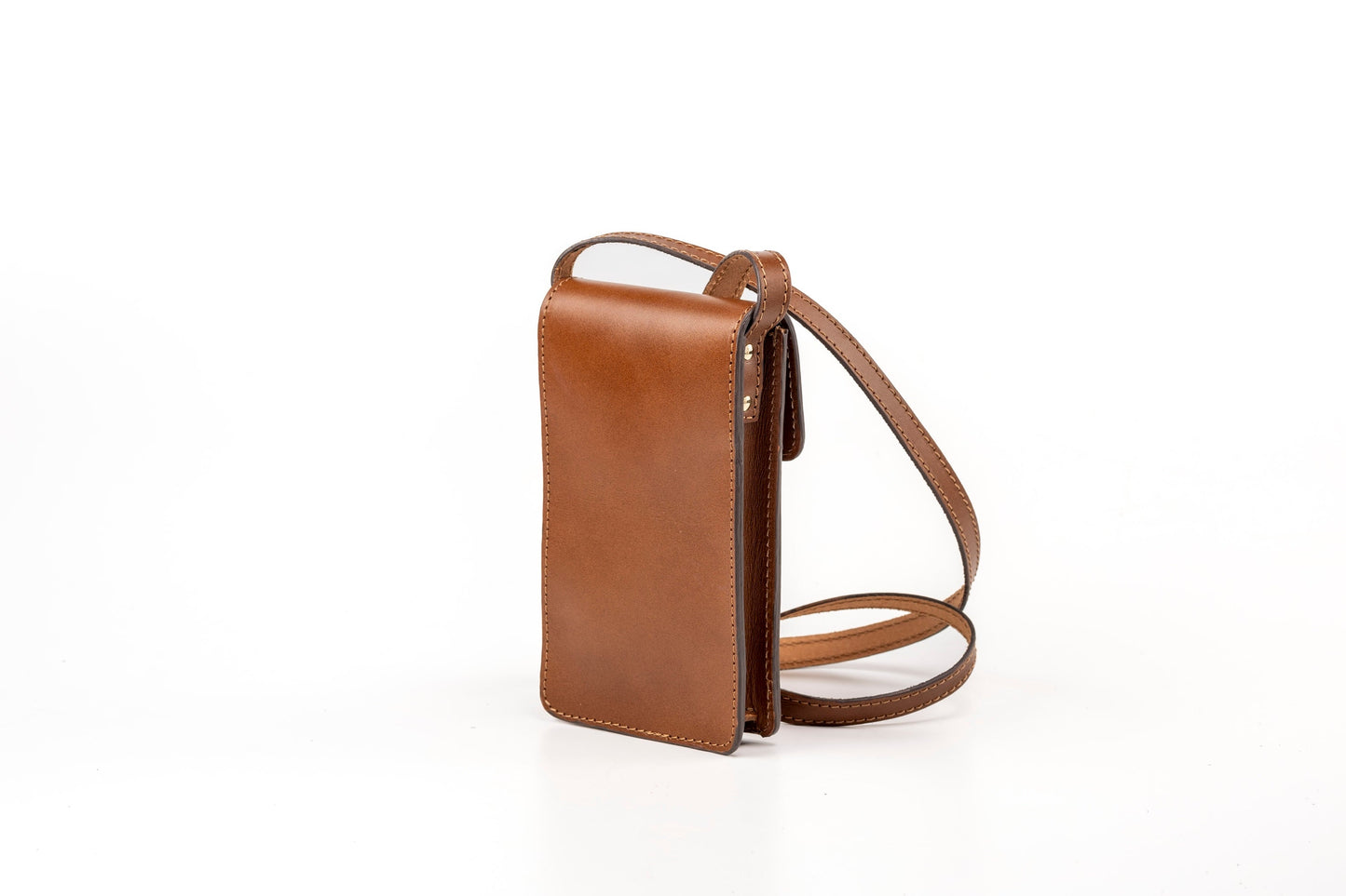 Leather Phone Holder Brown Silicon Valley Collection