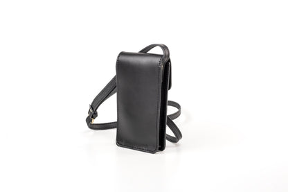 Leather Phone Holder Black Silicon Valley Collection