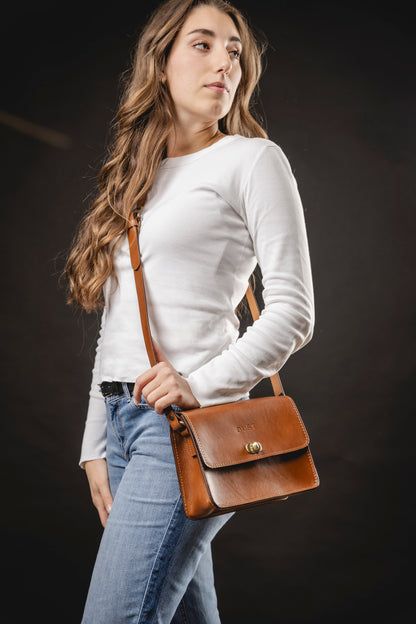 Leather Crossbody Brown The Santa Fe Collection