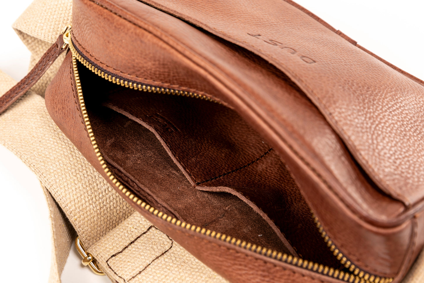 Leather Crossbody Tobacco The Sausalito Collection