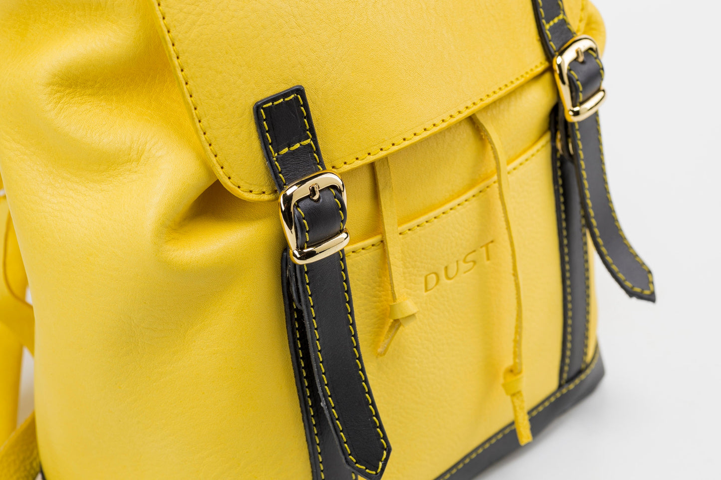 Leather Backpack Yellow Laurel Canyon Collection