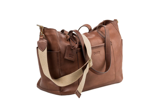 Leather Tote Tobacco Fifth Avenue Collection