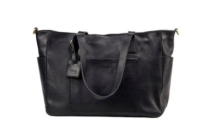 Leather Tote Black Fifth Avenue Collection