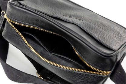 Leather Crossbody Black The Sausalito Collection